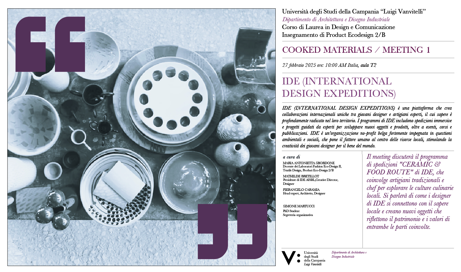 COOKED MATERIALS MEETING 1 LOCANDINA