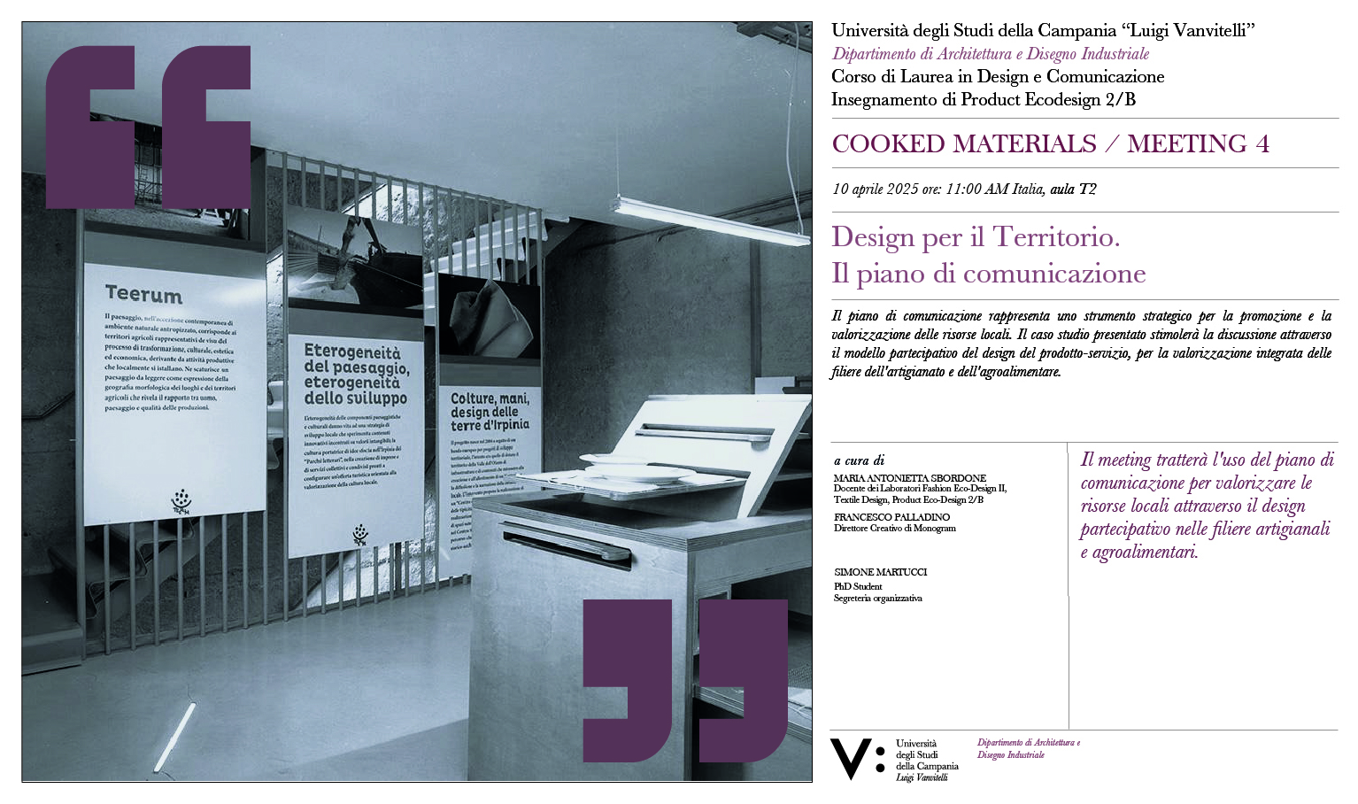 COOKED MATERIALS MEETING 4 LOCANDINA7