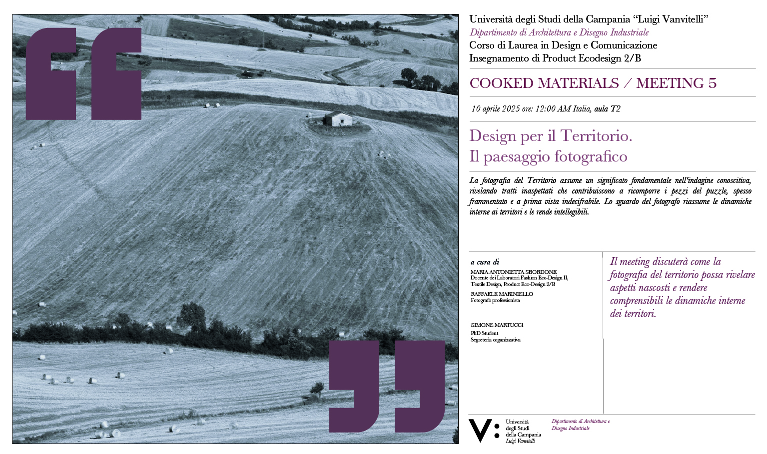 COOKED MATERIALS MEETING 5 LOCANDINA45